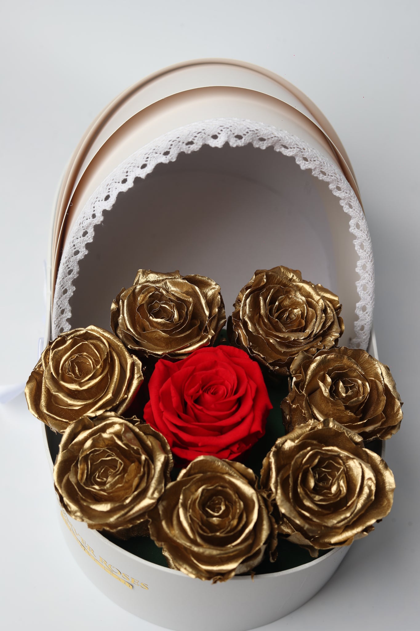 Bundle of Joy/ Gold and Red Roses