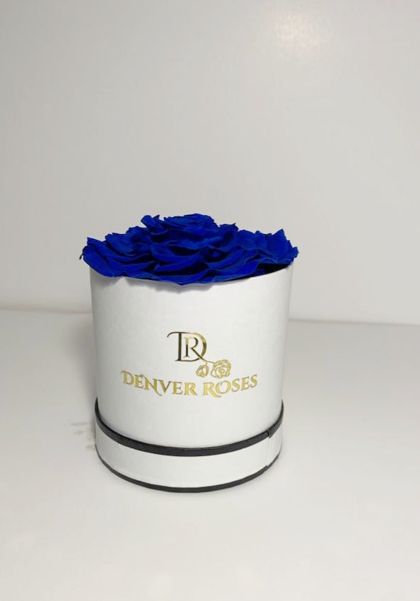 Basic Round box / single Blue Rose