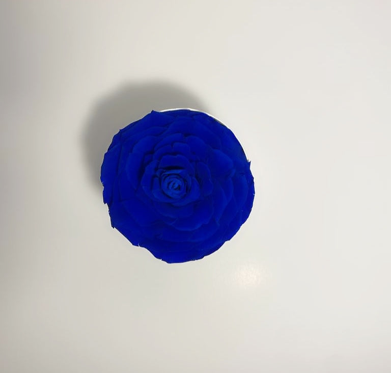 Basic Round box / single Blue Rose