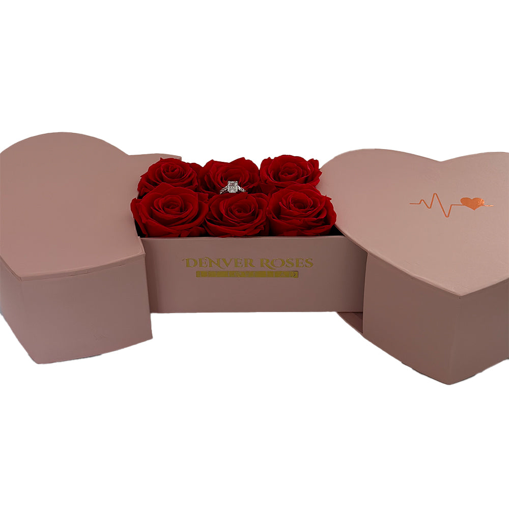 You & Me Heart Box / Red roses