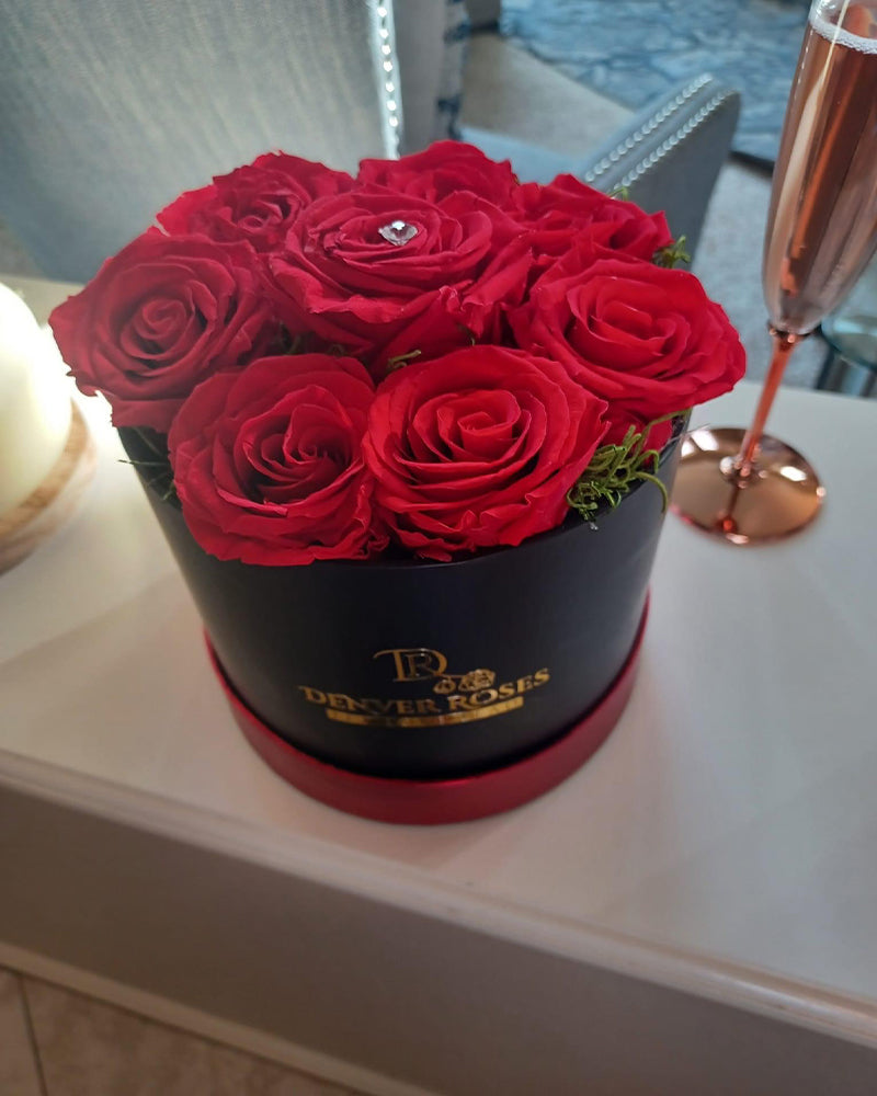 Black & Red Box Red Roses